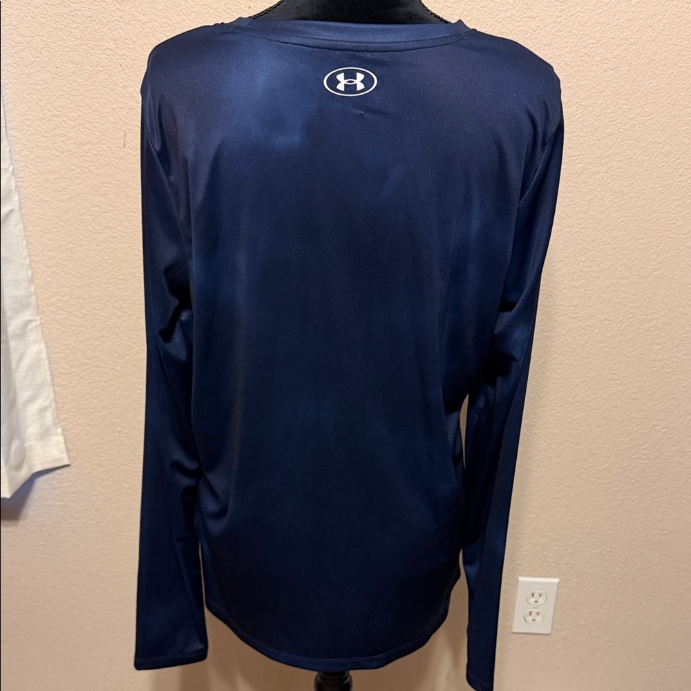 Under Armour Women's Dark Blue Marble Long Sleeve Tee - Picture 3 of 5
